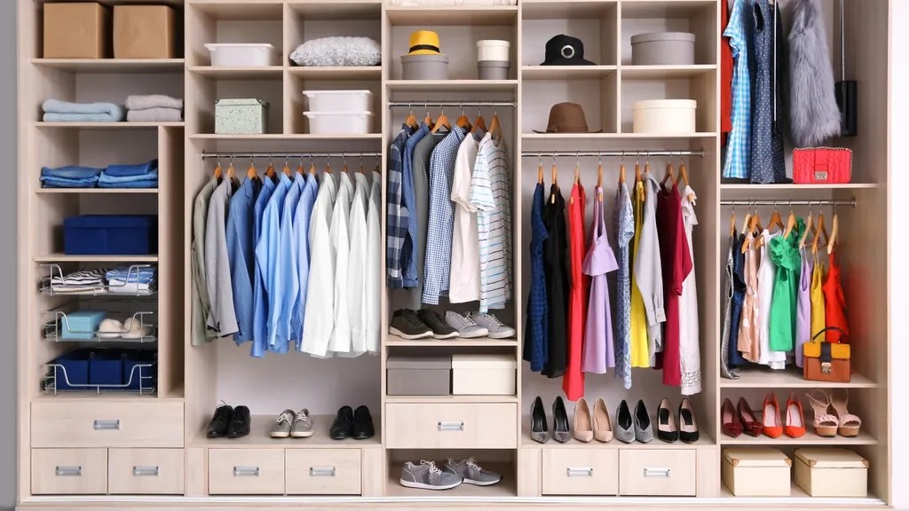simple wardrobe design for Nigerian homes in a modern bedroom